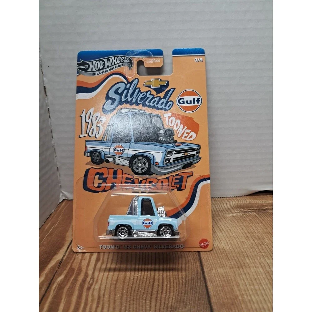 Hot Wheels Silver Series Tooned ’83 Chevy Silverado Gulf 3/5 – New Sealed